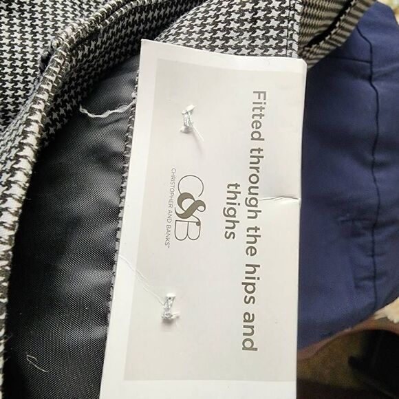 Christopher & Banks Women's Black/White Shaped-Fit Trouser Pants Size 24W NWT - Picture 12 of 16